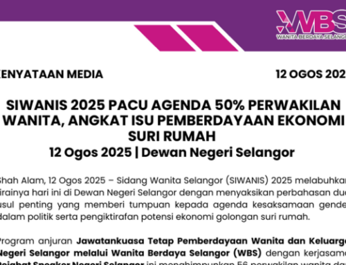Kenyataan Media Kemuncak Sidang Wanita Selangor (SIWANIS) 2025