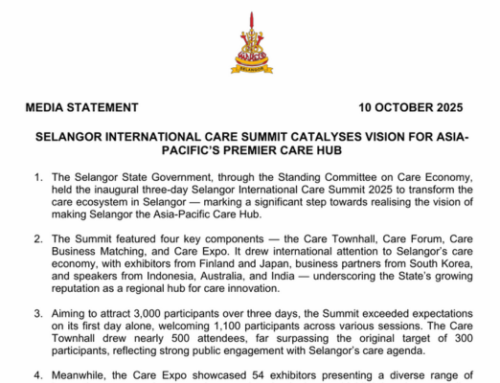 Press Statement of Selangor International Care Summit (SICS) 2025